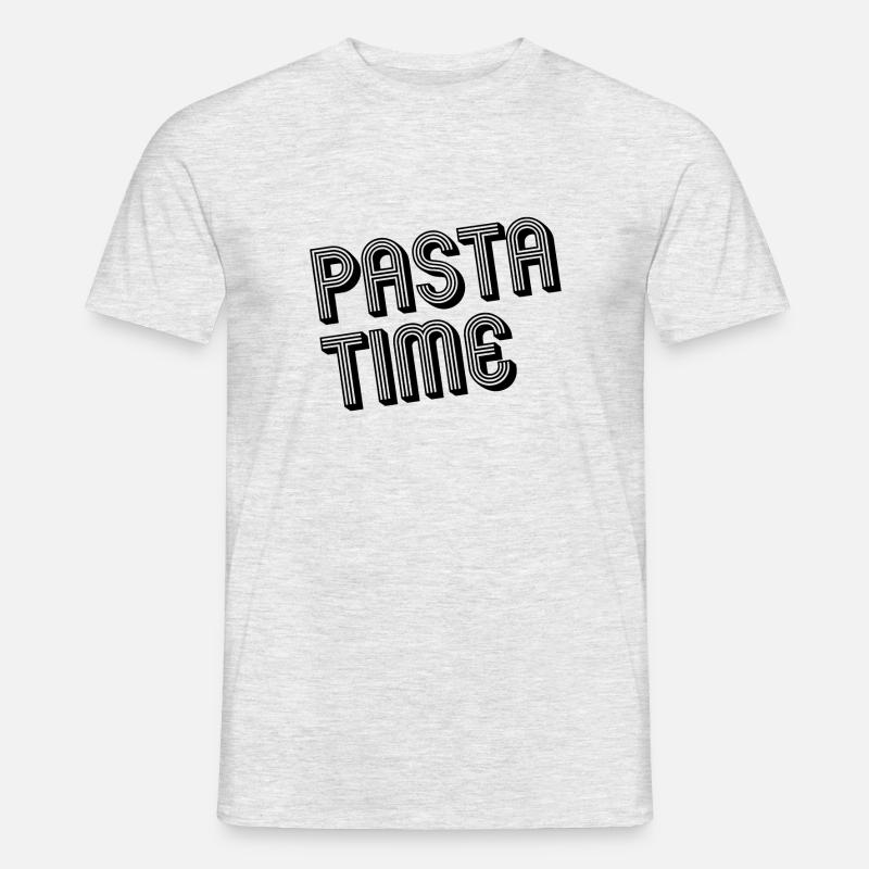 Pasta Time - Männer T-Shirt - Grau meliert