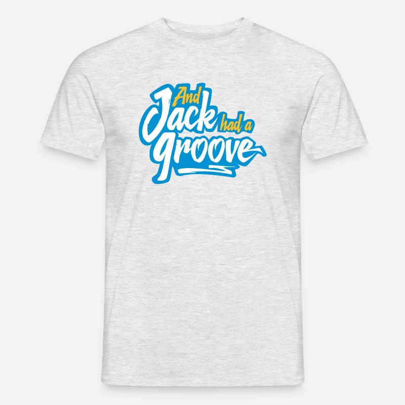 Jack hatte einen Groove - Männer T-Shirt - Grau meliert