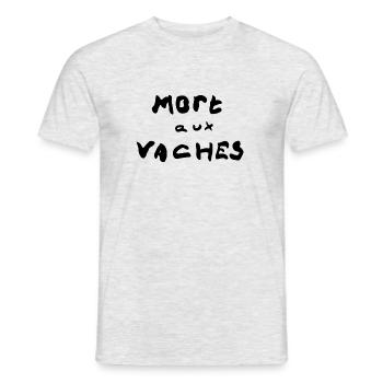 Tod der Kühe - Männer T-Shirt - Grau meliert - Vorne - AI Model Male 178 dark (178cm)