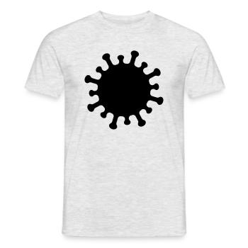 Icône de virus Corona - T-shirt homme - gris chiné - Devant - AI Model Male 178 dark (178cm)