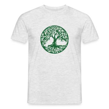 Baum des Lebens - Männer T-Shirt - Grau meliert - Vorne - AI Model Male 178 dark (178cm)