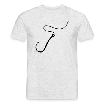 Angelhaken Symbol - Männer T-Shirt - Grau meliert - Vorne - AI Model Male 178 dark (178cm)