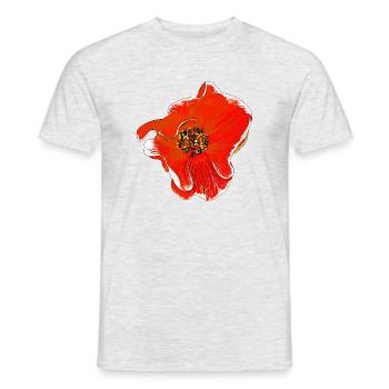 Flowers Rose orange - Men's T-Shirt - heather grey - Front - AI Model Male 178 dark (178cm)
