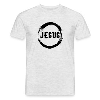 jesus - Men's T-Shirt - heather grey - Front - AI Model Male 178 dark (178cm)