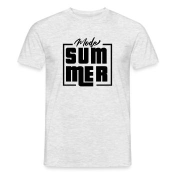 SUMMER MODE - Men's T-Shirt - heather grey - Front - AI Model Male 178 dark (178cm)
