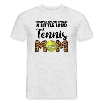 Tennis Mama Tennisspiel Tennis Geschenk - Männer T-Shirt - Grau meliert - Vorne - AI Model Male 178 dark (178cm)
