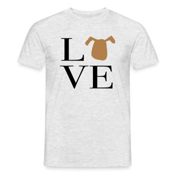 Ich liebe Hunde - Männer T-Shirt - Grau meliert - Vorne - AI Model Male 178 dark (178cm)