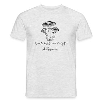 Wenn das Leben dir einen Korb gibt... - Männer T-Shirt - Grau meliert - Vorne - AI Model Male 178 dark (178cm)