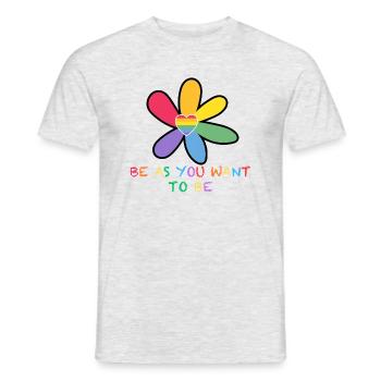 Soyez comme vous voulez être - T-shirt homme - gris chiné - Devant - AI Model Male 178 dark (178cm)