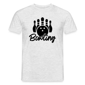 bowling - T-shirt homme - gris chiné - Devant - AI Model Male 178 dark (178cm)