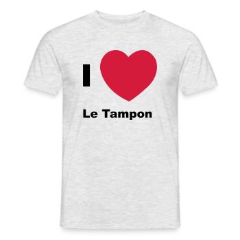 i love the tampon - Men's T-Shirt - heather grey - Front - AI Model Male 178 dark (178cm)