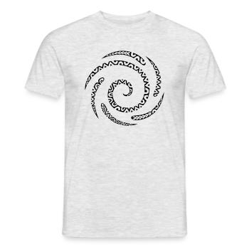 Spirale maori - T-shirt homme - gris chiné - Devant - AI Model Male 178 dark (178cm)