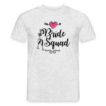 bride squad heart - Männer T-Shirt - Grau meliert - Vorne - AI Model Male 178 dark (178cm)