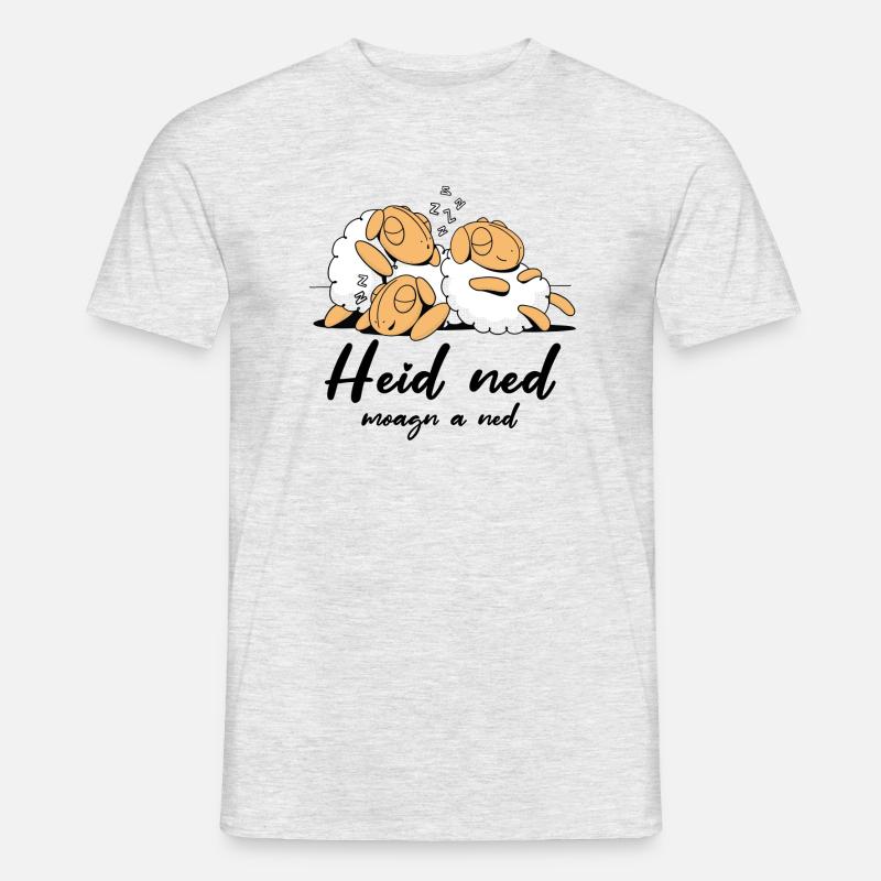 heid ned moang a ned - Männer T-Shirt - Grau meliert