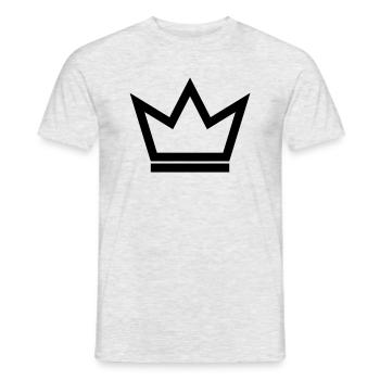 Couronne princesse roi reine symbole vecteur - T-shirt homme - gris chiné - Devant - AI Model Male 178 dark (178cm)