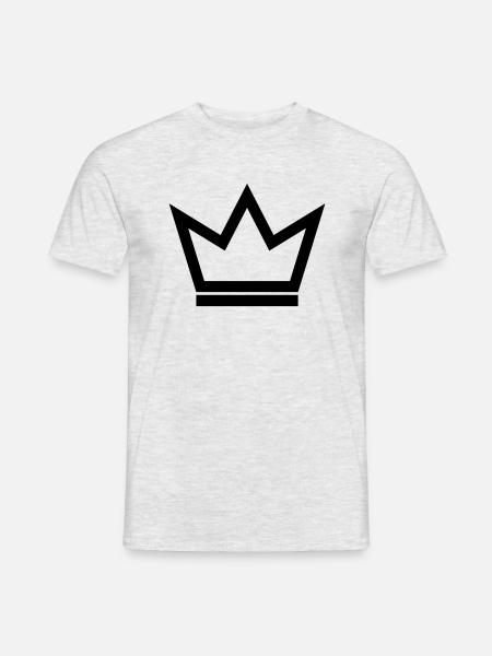 Krone Prinzessin König Königin Symbol Vektor - Männer T-Shirt - Grau meliert