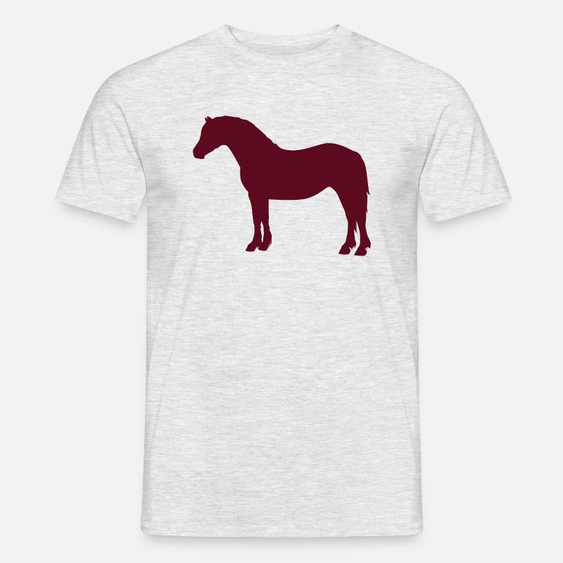 Welsh Cob simple - Männer T-Shirt - Grau meliert