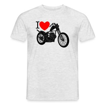 J'aime ma moto - Men's T-Shirt - heather grey - Front - AI Model Male 178 dark (178cm)