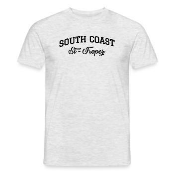 SÜDKÜSTE St-Tropez - Männer T-Shirt - Grau meliert - Vorne - AI Model Male 178 dark (178cm)