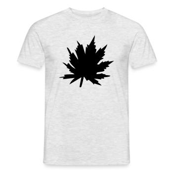 leaf 19 - Männer T-Shirt - Grau meliert - Vorne - AI Model Male 178 dark (178cm)
