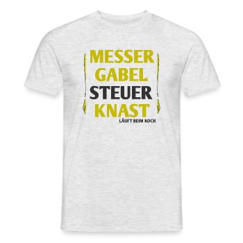 Koch - Küche - Männer T-Shirt - Grau meliert - Vorne - AI Model Male 178 dark (178cm)