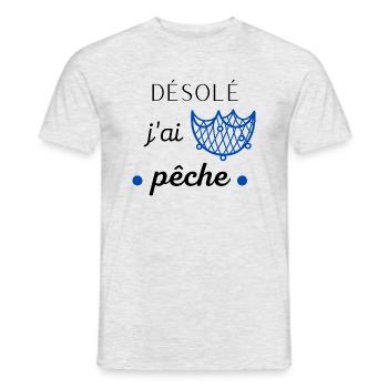 J'ai pêche - T-shirt homme - gris chiné - Devant - AI Model Male 178 dark (178cm)