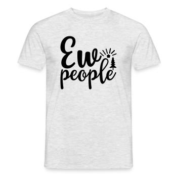 Ew mennesker - Mænd T-shirt - grå meleret - Foran - AI Model Male 178 dark (178cm)
