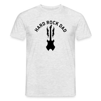 hard rock Papa, Rocker daddy, Rock'n'Roll vater - Männer T-Shirt - Grau meliert - Vorne - AI Model Male 178 dark (178cm)