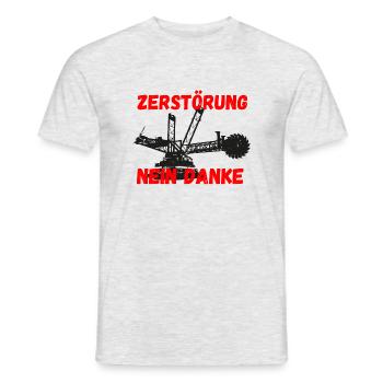 Braunkohle Klima - Männer T-Shirt - Grau meliert - Vorne - AI Model Male 178 dark (178cm)