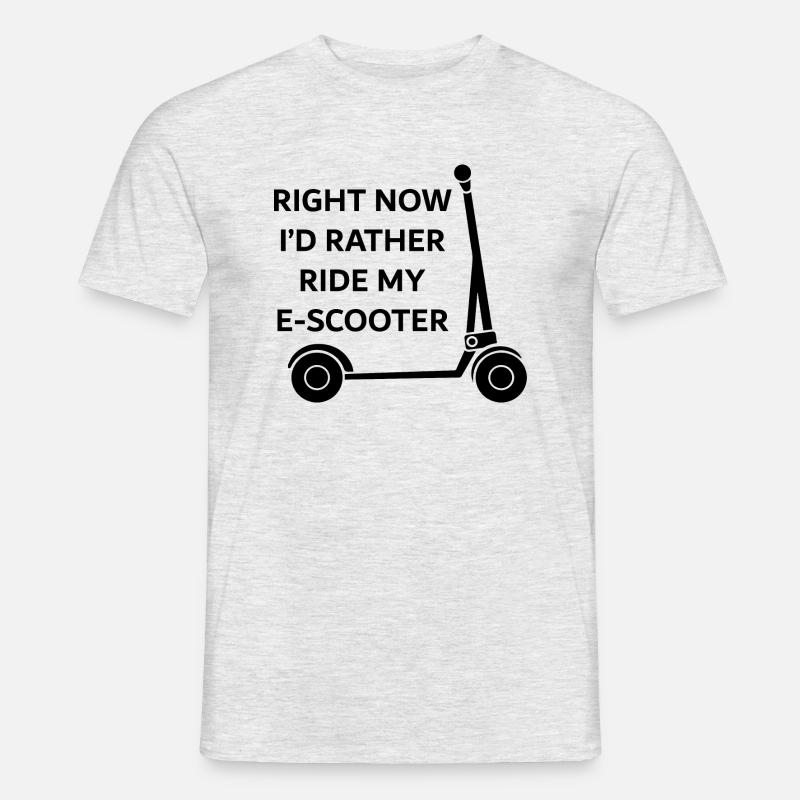E-Scooter E-Roller Scooter - Männer T-Shirt - Grau meliert
