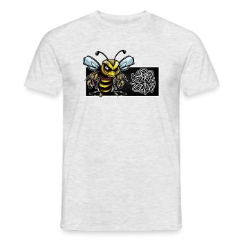 3d Bee CREW 2023banner 6 - Men's T-Shirt - heather grey - Front - AI Model Male 178 dark (178cm)