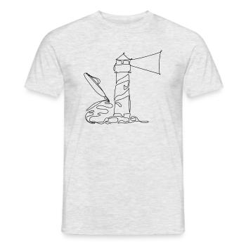 Creative Lighthouse - Kreativität schafft Klarheit - Männer T-Shirt - Grau meliert - Vorne - AI Model Male 178 dark (178cm)