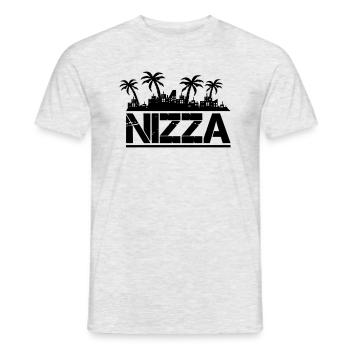 Nice - Men's T-Shirt - heather grey - Front - AI Model Male 178 dark (178cm)