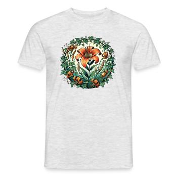 Tiger Lily - Men's T-Shirt - heather grey - Front - AI Model Male 178 dark (178cm)