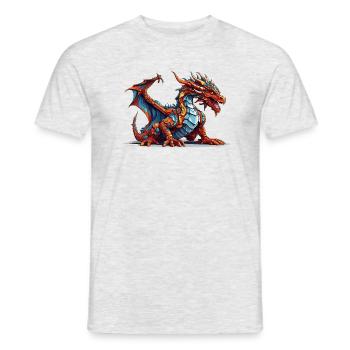 Dragon anime manga Fantasy - Men's T-Shirt - heather grey - Front - AI Model Male 178 dark (178cm)