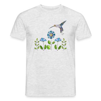 Colorful bird - Men's T-Shirt - heather grey - Front - AI Model Male 178 dark (178cm)
