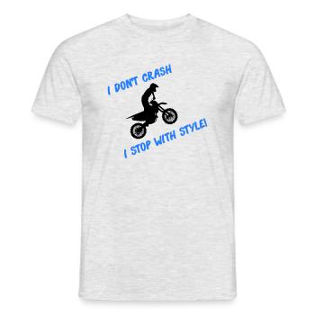 motocross stop with style - Männer T-Shirt - Grau meliert - Vorne - AI Model Male 178 dark (178cm)