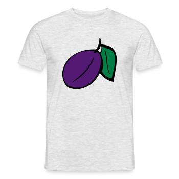 Plum - Men's T-Shirt - heather grey - Front - AI Model Male 178 dark (178cm)