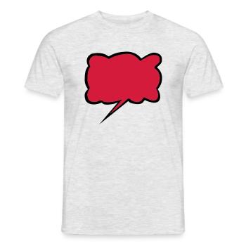 cartoon cloud, bulle BD - T-shirt homme - gris chiné - Devant - AI Model Male 178 dark (178cm)