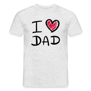 i_love_dad__f2 - T-shirt homme - gris chiné - Devant - AI Model Male 178 dark (178cm)