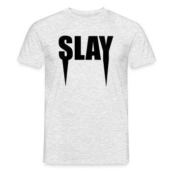 Slay - Men's T-Shirt - heather grey - Front - AI Model Male 178 dark (178cm)