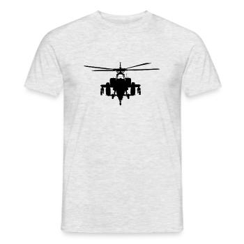 AH 64 Apache helicopter, military helicopters - Men's T-Shirt - heather grey - Front - AI Model Male 178 dark (178cm)