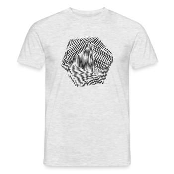 Fingerprint D20 - Men's T-Shirt - heather grey - Front - AI Model Male 178 dark (178cm)
