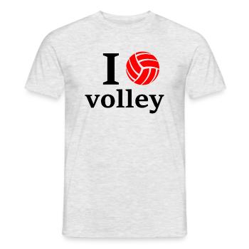 LOVE VOLLEYBALL - Men's T-Shirt - heather grey - Front - AI Model Male 178 dark (178cm)