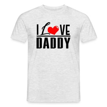 love dad - Men's T-Shirt - heather grey - Front - AI Model Male 178 dark (178cm)