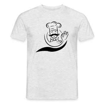 Kochen backen Food - Männer T-Shirt - Grau meliert - Vorne - AI Model Male 178 dark (178cm)