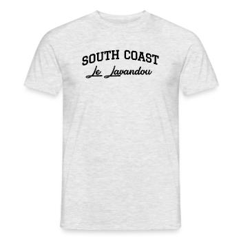 SOUTH COAST Le Lavandou - T-shirt homme - gris chiné - Devant - AI Model Male 178 dark (178cm)