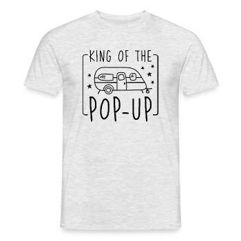King Of The Pop-up 4 - Men's T-Shirt - heather grey - Front - AI Model Male 178 dark (178cm)