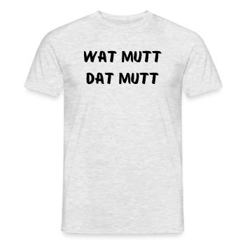 Wat mutt dat mutt - Männer T-Shirt - Grau meliert - Vorne - AI Model Male 178 dark (178cm)