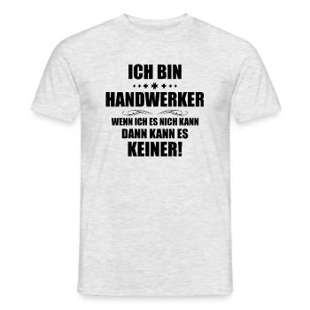 Handwerker Handyman Handwerk Werkzeug Baustelle - Männer T-Shirt - Grau meliert - Vorne - AI Model Male 178 dark (178cm)